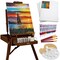 Best Choice Products French Easel, 32pc Beginners Kit Portable Wooden Adjustable Tripod w/ Paint Supplies